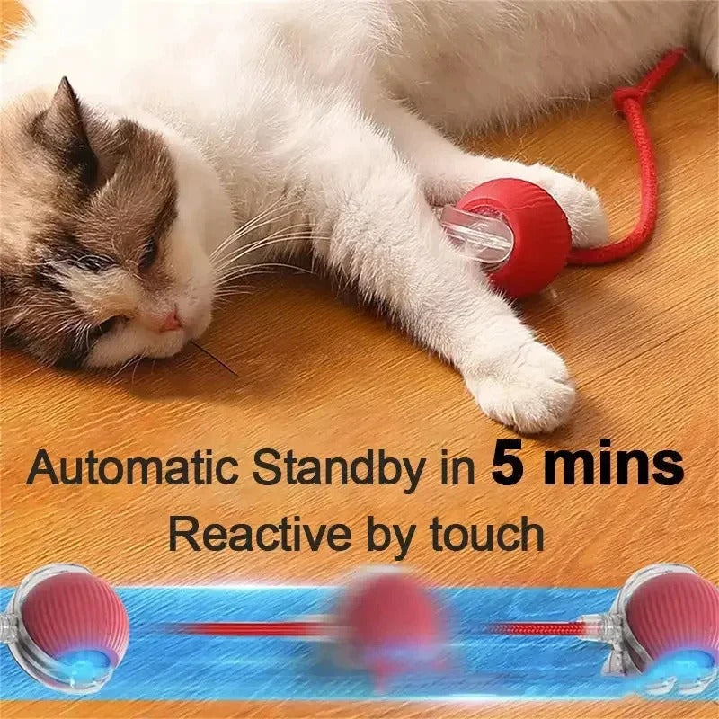 Automatic Rolling Fake Tail Ball For Cat